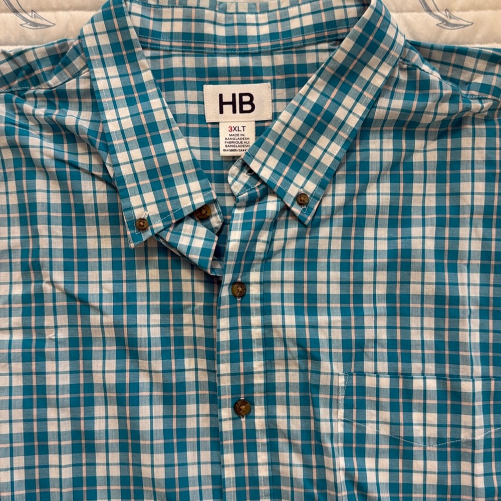 DXL Harbor Bay Plaid Button Up